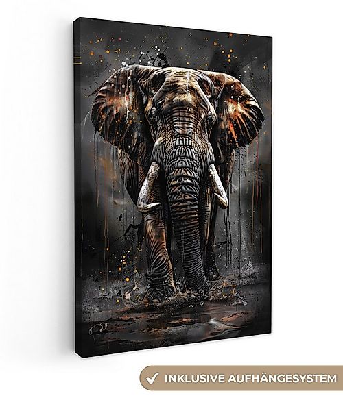 OneMillionCanvasses® Leinwandbild Elefant - Aquarell - Wildtiere - Luxus, F günstig online kaufen