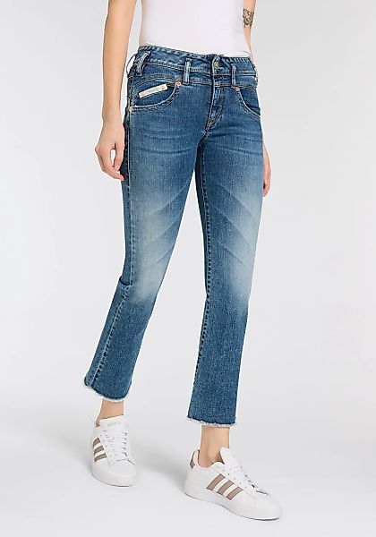Herrlicher Bootcut-Jeans "Pearl Boot Cropped Organic Denim", mit offenem Sa günstig online kaufen