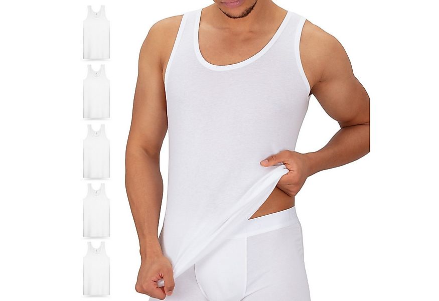 celodoro Unterhemd Herren 5er Pack - Feinripp Tank-Top aus 100% Baumwolle - günstig online kaufen