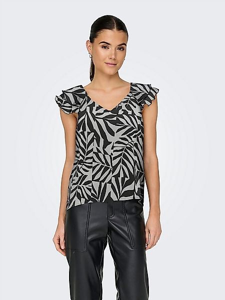 ONLY Blusenshirt ONLASTA LIFE CAPSLEEVE V-NECK TOP PTM günstig online kaufen