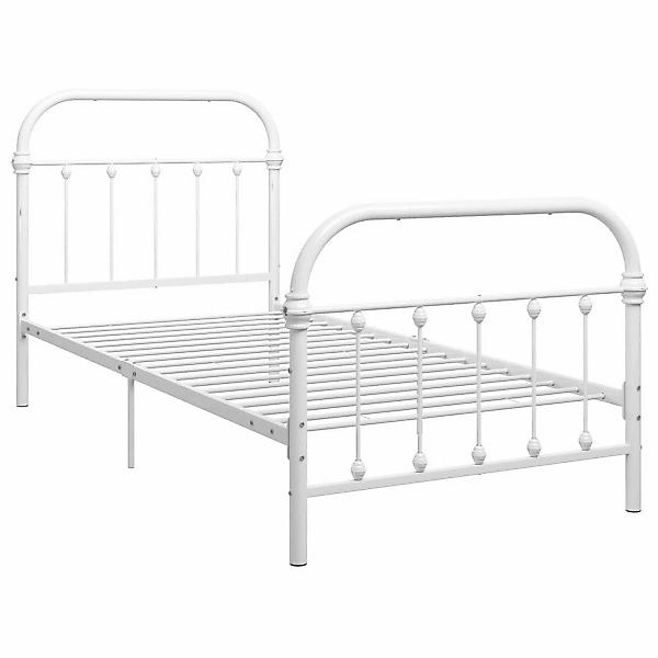 Bettgestell Weiß Metall 180ã200 Cm günstig online kaufen