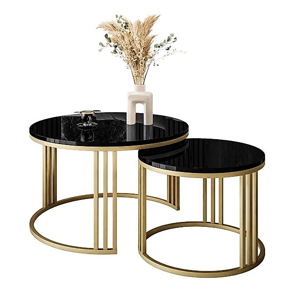 Lookway Couchtisch LORI 2in1 GOLD Runder günstig online kaufen