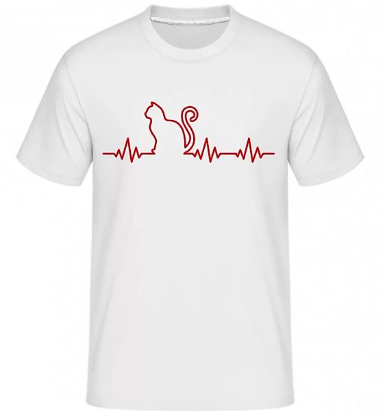 Katze Herzschlag · Shirtinator Männer T-Shirt günstig online kaufen