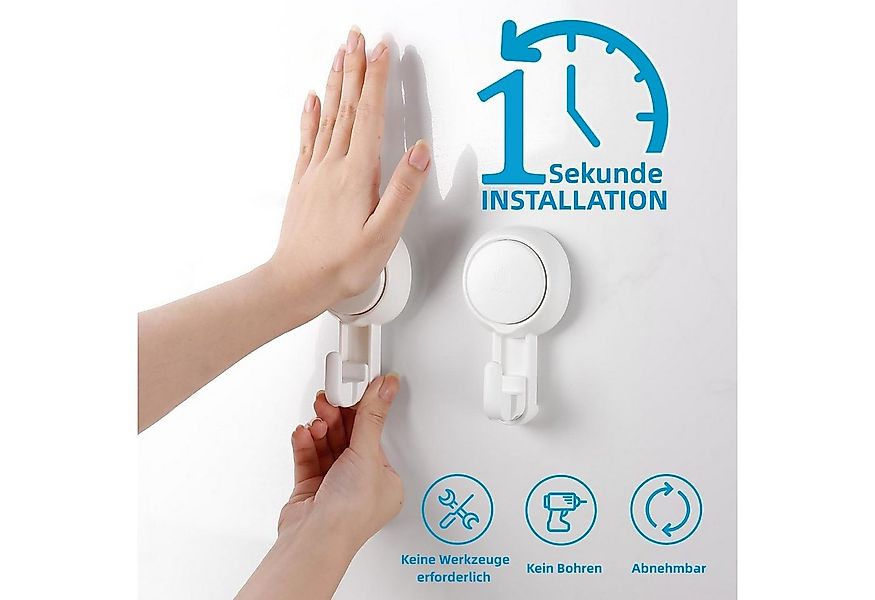 Elegear Wandhaken 2/6Pack Saugnapf Haken Ohne Bohren, Saughaken Extra Stark günstig online kaufen
