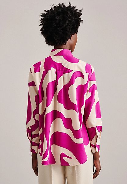 seidensticker Hemdbluse Schwarze Rose Kragen Druck günstig online kaufen