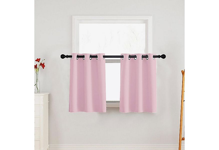 Sunicol Scheibengardine Blickdicht Bistrogardine mit Öse Kurzgardine Fenste günstig online kaufen