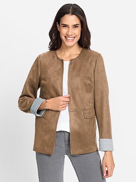 Witt Blusenblazer Lederimitat-Blazer günstig online kaufen