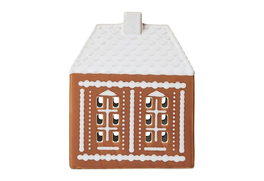 Kähler Teelichthalter Kähler Gingerbread Lichthaus mittel Steingut Braun günstig online kaufen