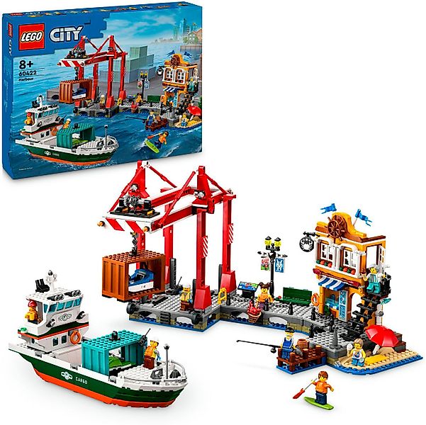 LEGO® Hafen mit Frachtschiff (60422), LEGO City Konstruktionsspielsteine, ( günstig online kaufen