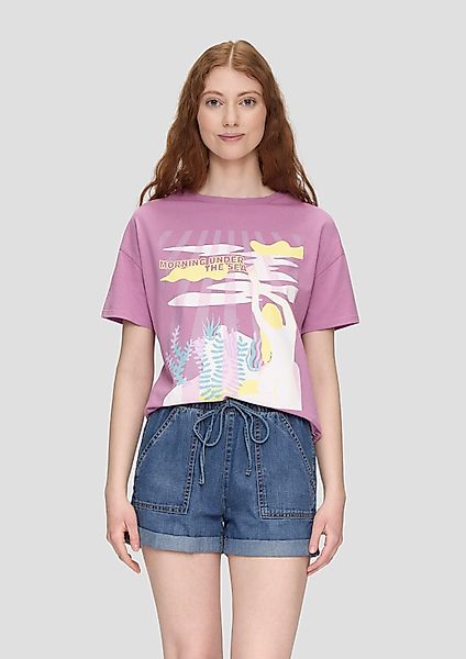 QS Kurzarmshirt Baumwoll-T-Shirt im Loose Fit günstig online kaufen