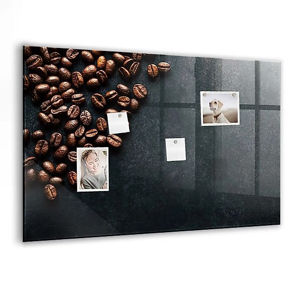 Tulup Glasmagnettafel Kaffeebohnen 90x60 cm Glastafel Magnetisch Beschreibb günstig online kaufen