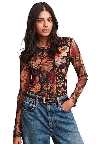 Next Langarmbluse Gespleißtes Sweatshirt mit Mesh günstig online kaufen