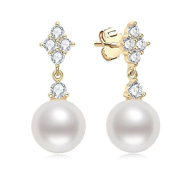 ROUGEMONT Perlenohrringe Funkelnde Perlen Ohrhänger Perlen Ohrringe Brautsc günstig online kaufen