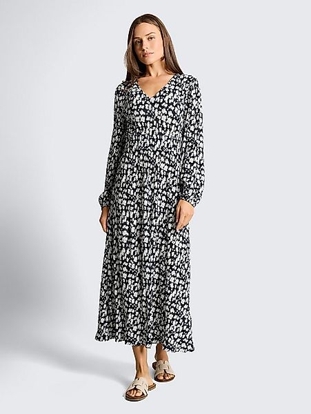 TOM TAILOR Sommerkleid Kleider & Jumpsuits Crinkle Midi-Kleid mit Muster günstig online kaufen