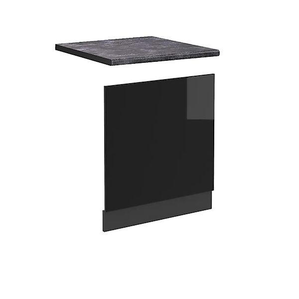 Vicco Frontblende R-Line Schwarz Hochglanz/Anthrazit 60 cm AP Anthrazit günstig online kaufen