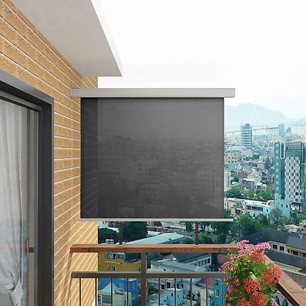 Balkon-seitenmarkise Multifunktional 150x200 Cm Grau günstig online kaufen