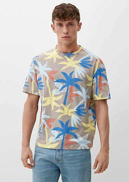 s.Oliver Kurzarmshirt T-Shirt mit Alloverprint günstig online kaufen