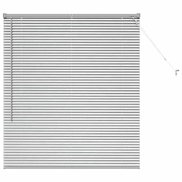 vidaXL Balkenjalousien mit Vorhängen Silber 130 x 115 cm Aluminium 42005900 günstig online kaufen