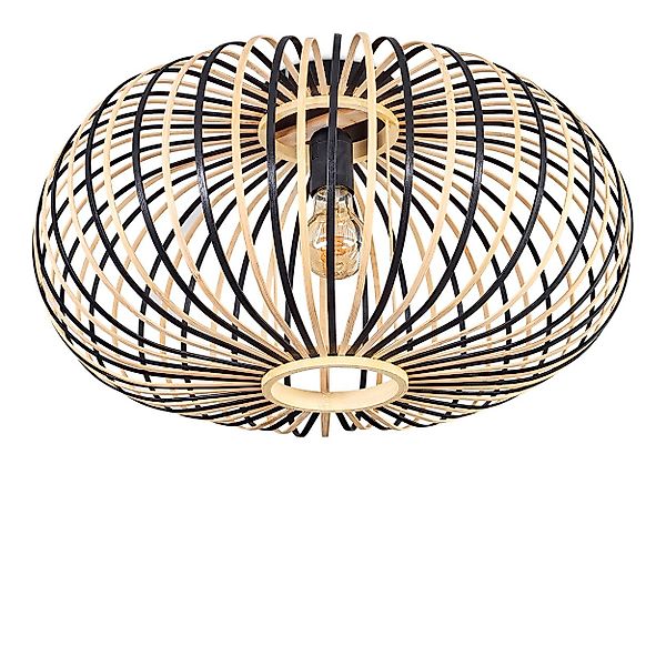 hofstein Deckenleuchte Deckenlampe aus Metall/Bambus in günstig online kaufen