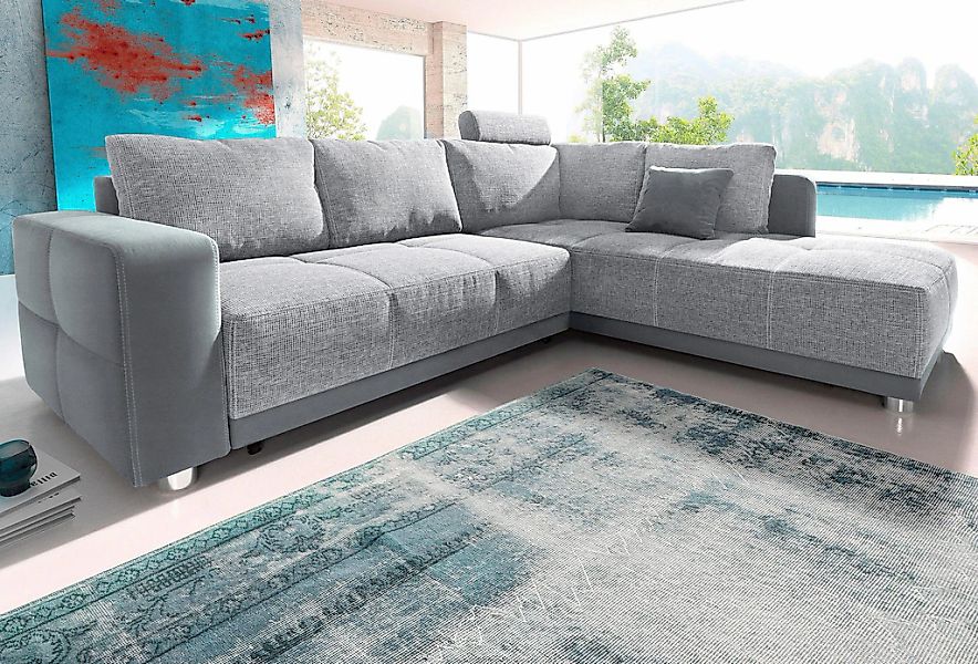 Jockenhöfer Gruppe Ecksofa "Orlando L-Form" mit Bettfunktion, Bettkasten un günstig online kaufen