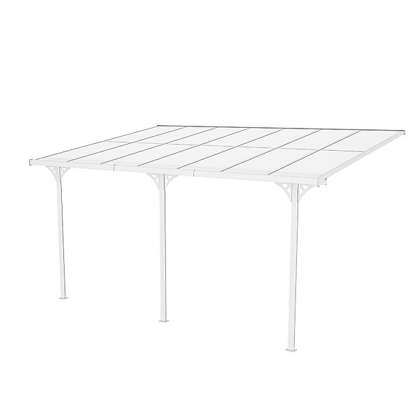 Westmann Alu-Terrassenüberdachung Bruce 435 Weiß 300 cm x 435 cm x 270 cm günstig online kaufen