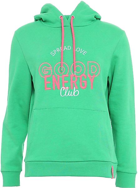 Zwillingsherz Kapuzensweatshirt mit "Good Energy"-Stickerei und günstig online kaufen