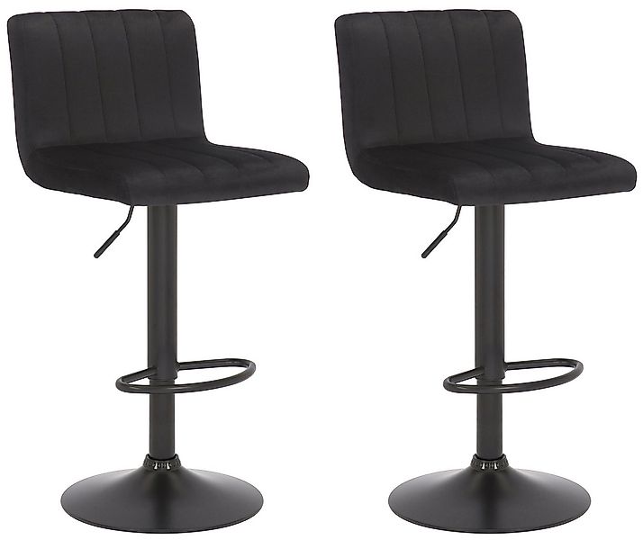 CLP Barhocker Jamie (2er Set, 2 St., 2er), Samt-Bezug, höhenverstellbar, dr günstig online kaufen