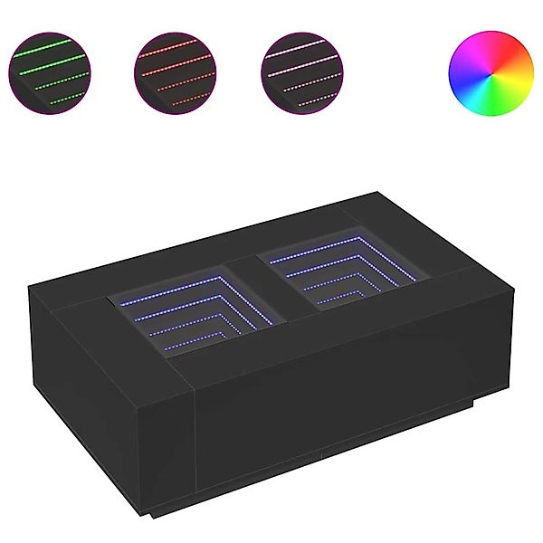 vidaXL Couchtisch mit Infinity-LED Schwarz 116x69x40 cm 3284057 günstig online kaufen