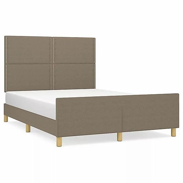 vidaXL Bettgestell mit Kopfteil Taupe 140x190 cm Stoff Modell 31368880 günstig online kaufen