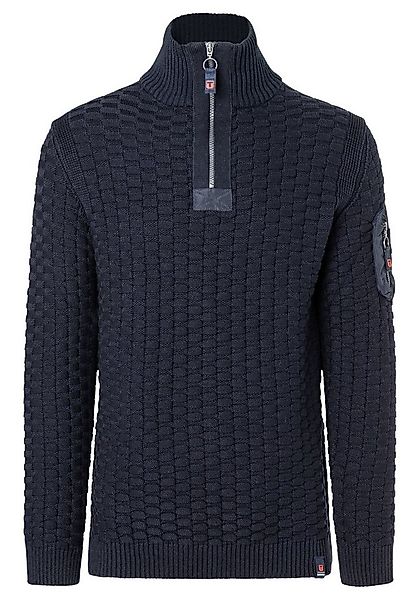 TIMEZONE Strickpullover Strickpullover 3D-Schachbrettmuster Ärmeltasche Hea günstig online kaufen