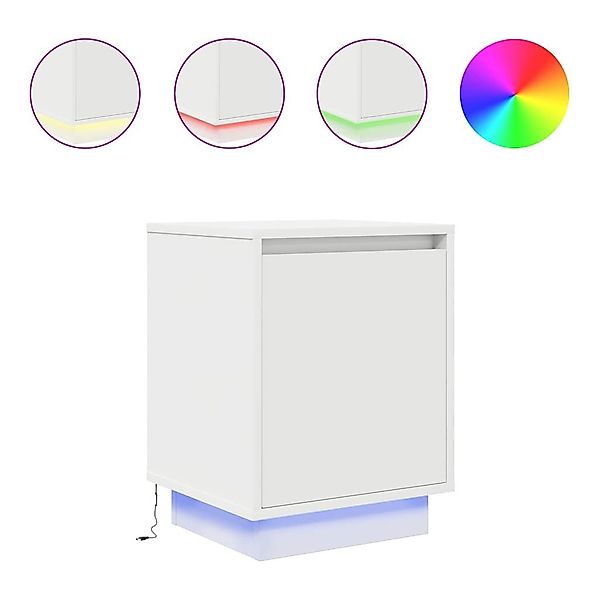 vidaXL Nachttisch Nachttische mit LED-Leuchten 2 günstig online kaufen