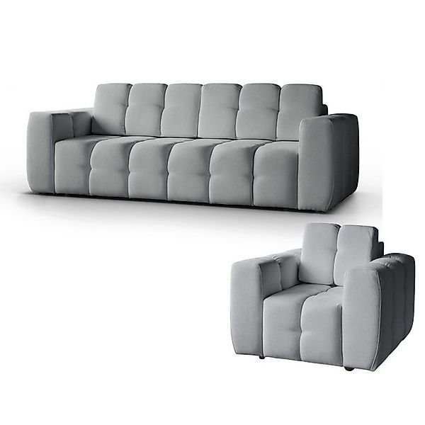 MOEBLO Polstergarnitur Tantalia + Hocker/Sessel, (Dreisitzer-Sofa Zweisitze günstig online kaufen