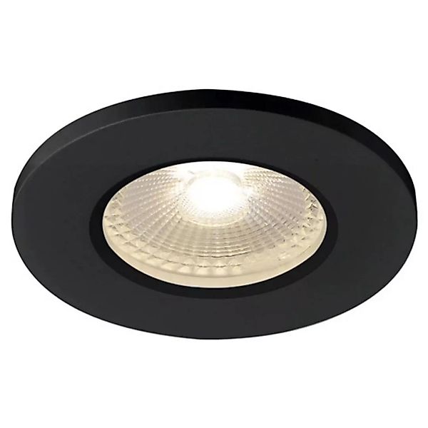 Kamuela Eco LED Fire-rated Deckeneinbauleuchte, schwarz, 3000K, 38°,dimmbar günstig online kaufen