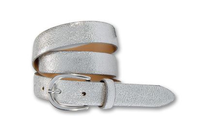 Silbergift Ledergürtel mit Metallic-Look günstig online kaufen