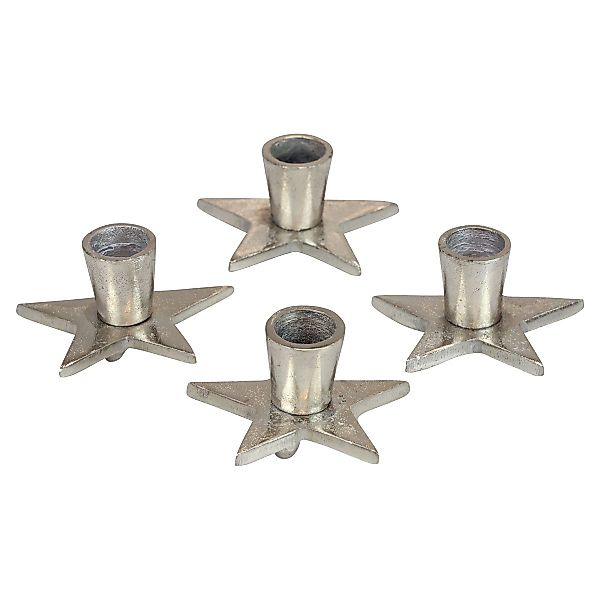 Viana Kerzenhalter Antik Silber Kerzenständer Sternform günstig online kaufen