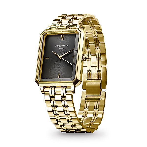 ROSEFIELD Quarzuhr Octagon XS Goldfarben/Schwarz günstig online kaufen