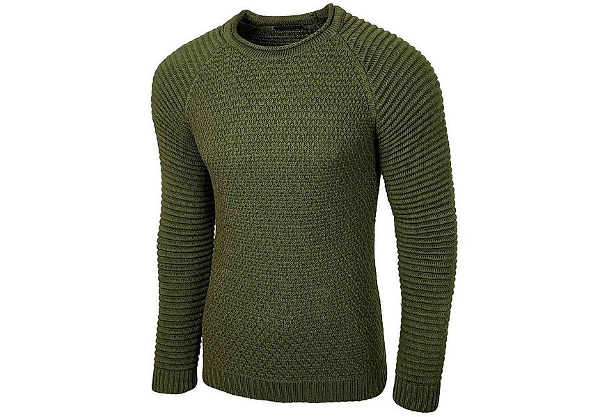 Baxboy Strickpullover Baxboy Strickpullover Herren Two Tone Rundhals Pullov günstig online kaufen