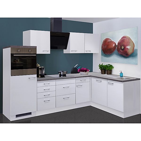 Flex-Well Winkelküche Lucca 280 cm Weiß Caledonia günstig online kaufen