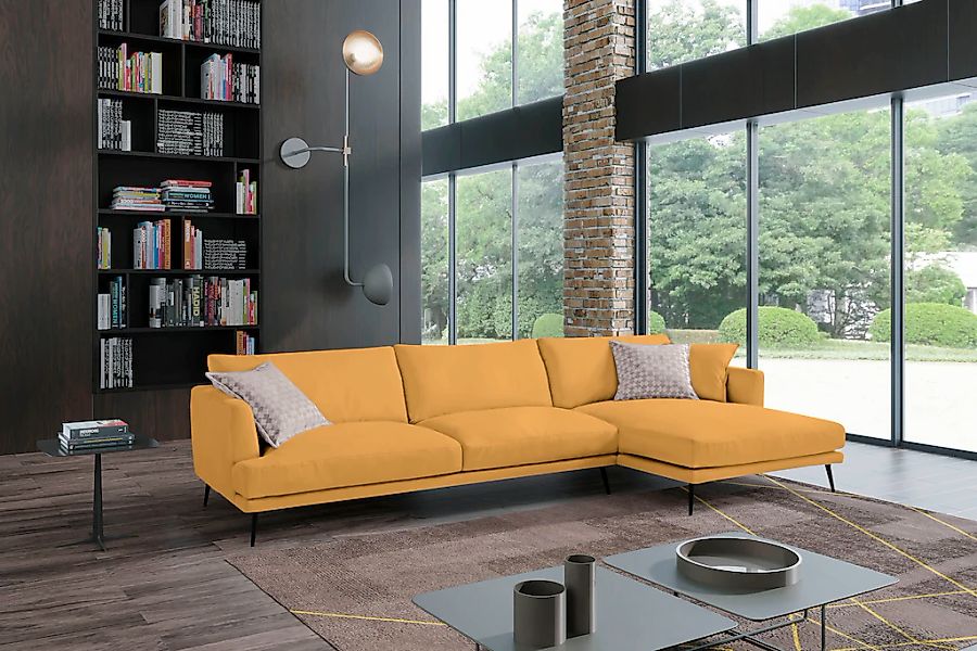 Egoitaliano Ecksofa »Sophia, Designsofa mit extrakomfortablem Sitzkomfort«, günstig online kaufen