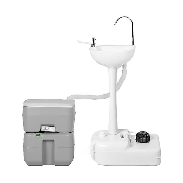 COSTWAY Waschbecken, Campingtoilette mit 17L Wassertank, günstig online kaufen