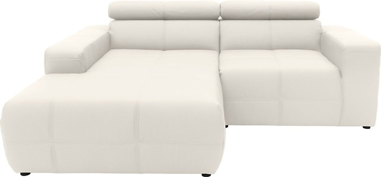 DOMO collection Ecksofa »Brandon, inkl. Kopfteilverstellung, B/T/H: 214/100 günstig online kaufen