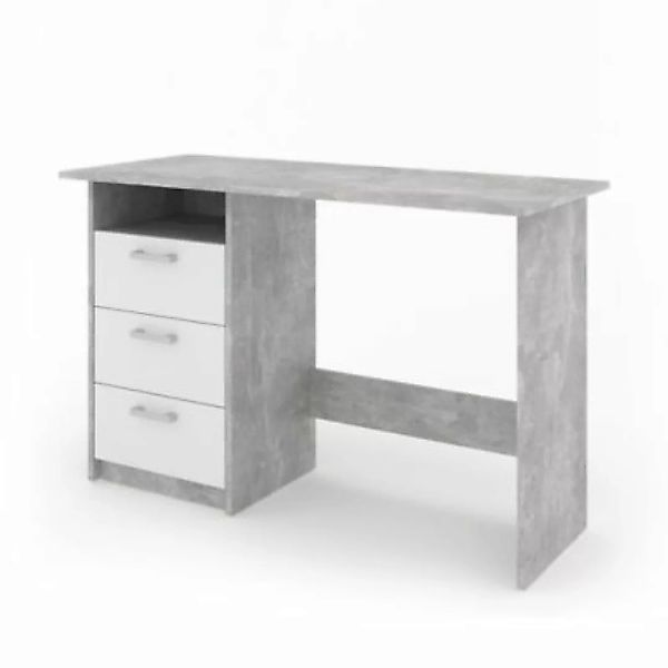 Vicco Schreibtisch Meiko Weiß Beton grau günstig online kaufen