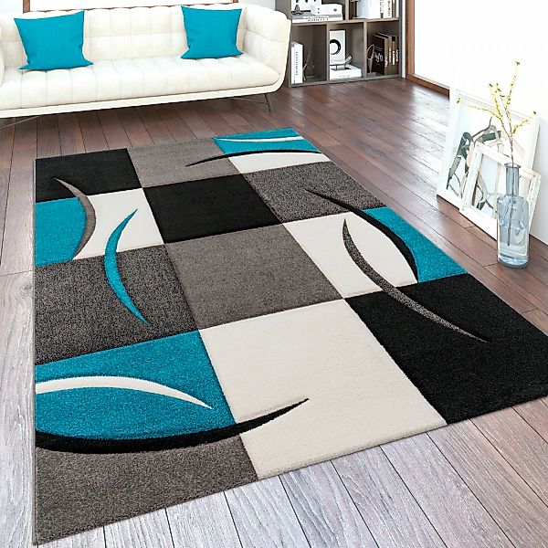 Paco Home Teppich "Diamond 665" rechteckig 17 mm Höhe Karo Muster, 3D-Desig günstig online kaufen