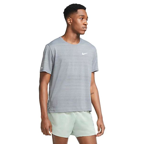 Nike Dri Fit Miler Kurzarm T-shirt M Smoke Grey / Reflective Silver günstig online kaufen