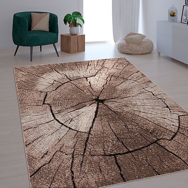 Paco Home Teppich »Rodos 605«, rechteckig, 18 mm Höhe, Kurzflor, Motiv Baum günstig online kaufen