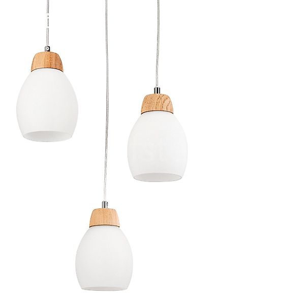 hofstein Hängeleuchte Hängelampe aus Holz/Glas in günstig online kaufen