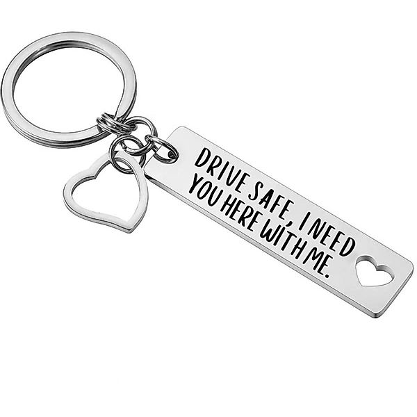 Geschenkehöhle Schlüsselanhänger mit Gravur Drive safe, günstig online kaufen