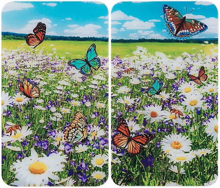 WENKO Herd-Abdeckplatte "Universal Modell Sommerwiese" Herdabdeckung für al günstig online kaufen