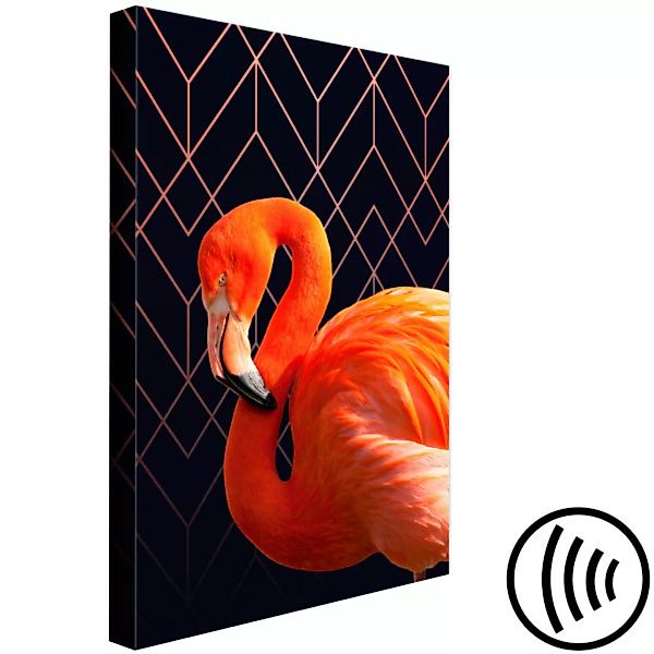 Bild auf Leinwand Flamingo Solo (1 Part) Vertical XXL günstig online kaufen