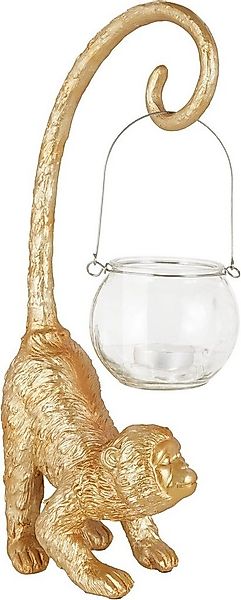 Leonique Dekofigur Affe mit Windlicht günstig online kaufen